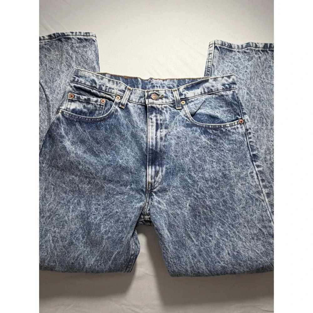 Vintage Levi's 505-0209, USA Acid Wash Jeans W33 L29 100% Cotton‎ Heavy Denim